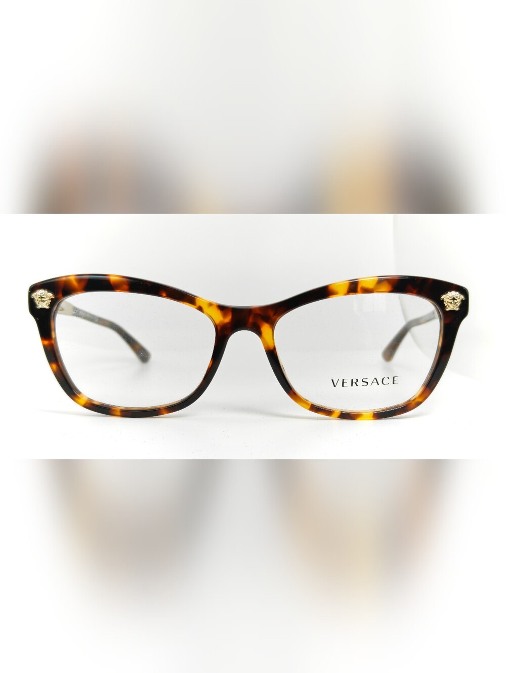Versace OVE. 3224. Tortoiseshell Brown and Amber. Made In Italy.